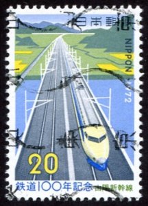 Japan #1109  u - 1972 Japanese railroad 100th anniv - train