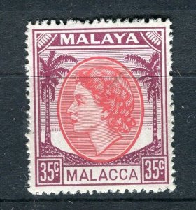 MALAYA PENANG; 1950s early QEII portrait issue fine Mint hinged 35c. value