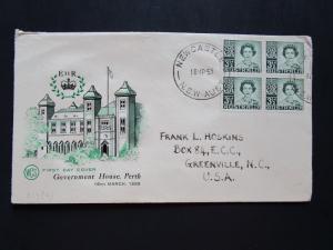 Australia SG# 312 BK4 Gov House Cacheted FDC / Light Corner Creaes - Z4063