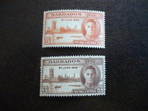 Stamps - Barbados - Scott# 207-208 - Mint Never Hinged Set of 2 Stamps