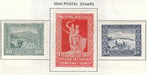 Yugoslavia Scott B20-22 MH* 1931 semipostal set 