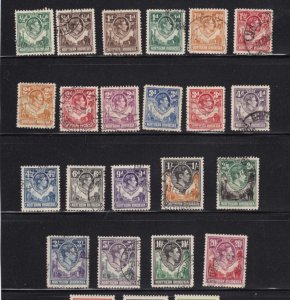 Northern Rhodesia Stamps #25-45 Used Full Set 185cv Read Desc - 2 Damaged Stamps