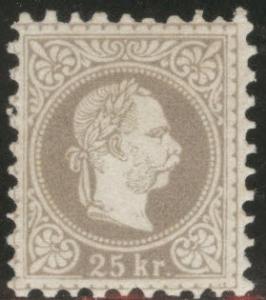 Austria Osterreich Scott 32d MH* 1867 brn-lilac CV $87