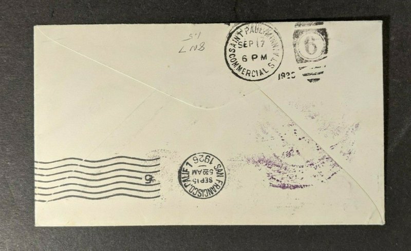 1926 Los Angeles CA First Flight Cover to Saint Paul MN