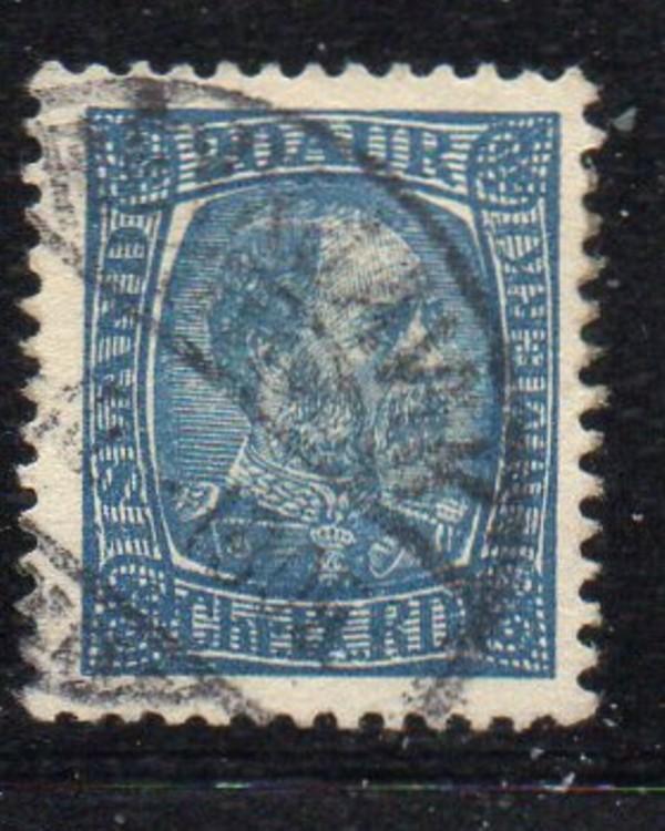 Iceland Sc 40 1902 20 aur deep blue Christian IX stamp used