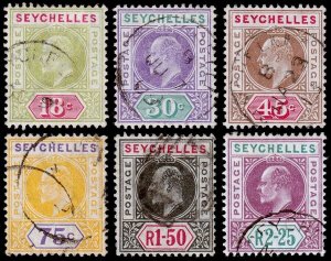 Seychelles Scott 43-48 (1903) Used VF, CV $278.75 C