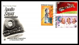 Togo 913,C254,C258 Space Artcraft Set of Two U/A FDC