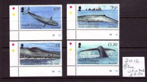 South Georgia QEII BLUE WHALES  2012 SUPERB MNH CONDITION