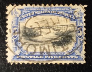 US #297 Used VF W/FANCY CANCEL