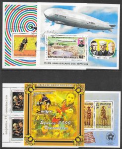 WORLDWIDE (157) Souvenir Sheets Mostly MNH Very Few CTO or Litely Hinged