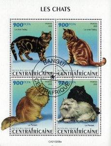 CENTRAL AFRICA 2021 - Cats / minisheet