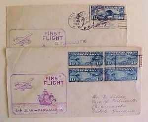 US FLIGHT SAN JUAN B/S ST. THOMAS  SEPT 1929 also PARAMARIBO