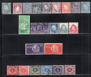 Ireland 1922-1963 Selection 22 Used Stamps Many Better CV$115