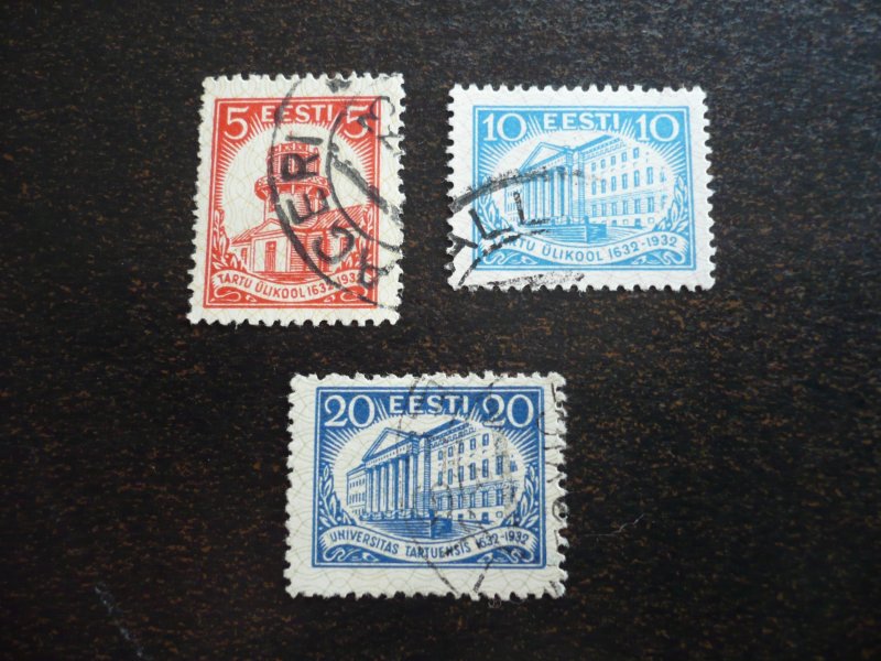 Stamps - Estonia - Scott# 108,109,111 - Used Part Set of 3 Stamps