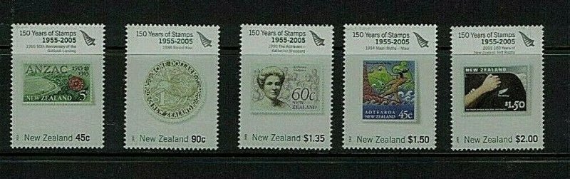 New Zealand: 2005,150th Anniversary of New Zealand Stamp (3), MNH set 