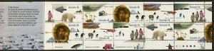 Canada 1578b Booklet MNH The Arctic, Aircraft, Dogs, Flowers, Boat