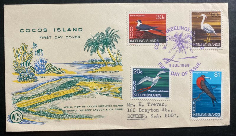 3 Keeling Cocos Island First Day Covers FDC Collection Lot 1969