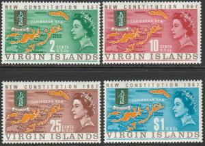 British Virgin Islands, #179-182 MH  From 1967