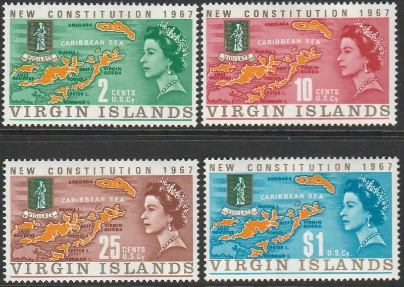 British Virgin Islands, #179-182 MH  From 1967