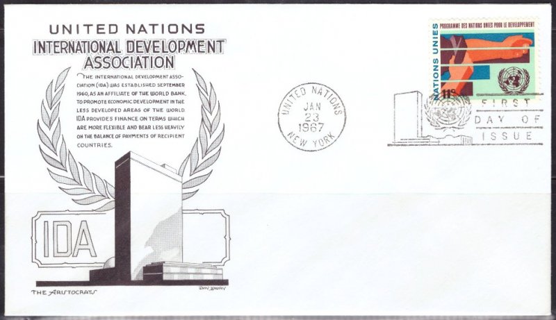 F650   UNITED NATIONS - N.Y.  FDC # 165      Int'l Development Assoc. Issue