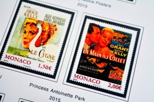 COLOR PRINTED MONACO 2011-2020 STAMP ALBUM PAGES (63 illustrated pages)