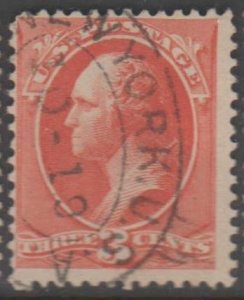 U.S. Scott #214 Washington Stamp - Used Single