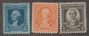 U.S. Scott #710-711-712 Washington Stamp - Mint Set