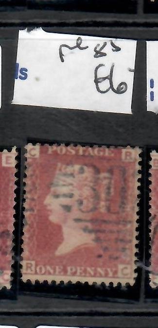 GREAT BRITAIN QV SC 33 1D RED PERF SG43  PLATE 85   VFU   PPP0612H