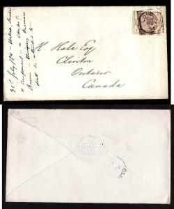 D1-GB-#2159a-London squared circle-31 Jy 1884 to Canada,rece