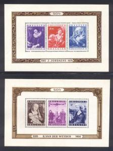 BELGIUM #B466A-B Mint NH - 1949 Paintings S/S