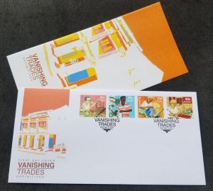 Singapore Vanishing Trade 2014 Chinese Calligraphy Kite Indian Garland (FDC)