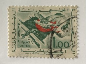 Algeria 1963 Scott 300 used - 1fr, Return to Peace, Flag