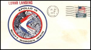 US Apollo 15 Moon Landing 1971 Cover