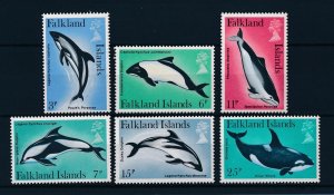 [47739] Falkland Islands 1980 Marine life dolphins killer whale  MNH