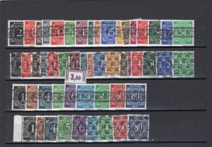 GERMANY 1948 AMERICAN BRITISH ZONE 585A-599 + NON ISSUED (52) PERFECT MNH CERTS