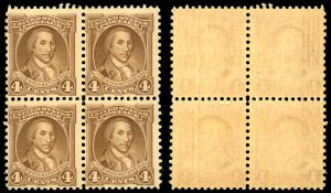 US Sc 709 Mint XLH BLOCK of 4 - 1932 1½¢ - Washington at Age 49 - See Scans