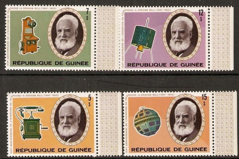 GUINEA SG907/10 1976 TELEPHONE CENTENARY MNH