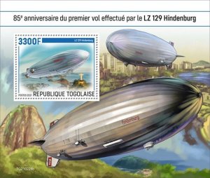 Togo - 2021 Hindenburg Anniversary 1st Flight - Stamp Souvenir Sheet - TG210228b