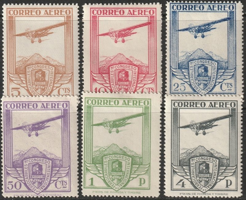 Spain 1930 Sc C12-7 air post set MLH*