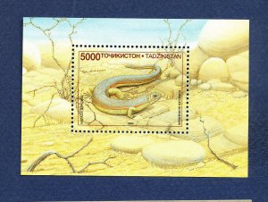 TAJIKISTAN - Scott  75 - FVF MNH S/S - lizard reptile - 1995