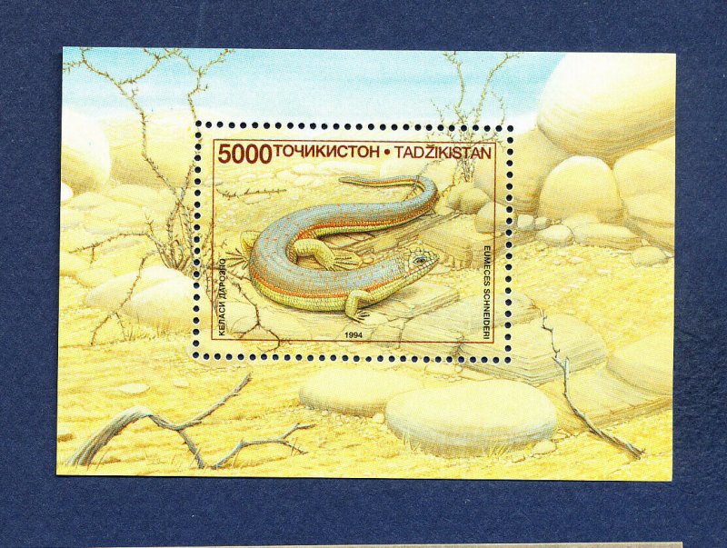 TAJIKISTAN - Scott  75 - FVF MNH S/S - lizard reptile - 1995