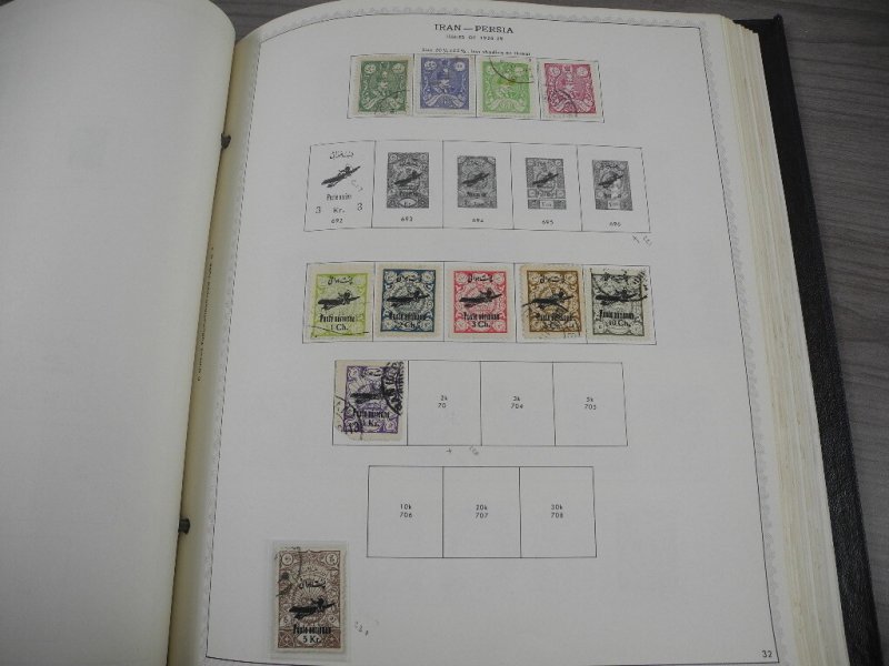 PERSIA, Fantastic Stamp Collection mounted/partially glued in a Minkus