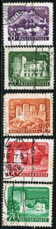 HUNGARY #1282 TO 1286 - USED 5 STAMP SET - 1960 - HUNGARY033