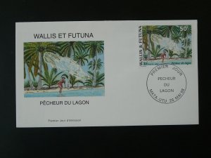 fish fishing coconut tree FDC Wallis & Futuna 100867