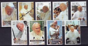 Djibouti 2003 Pope John Paul II Set (9) PERFORATED MNH VF Condition