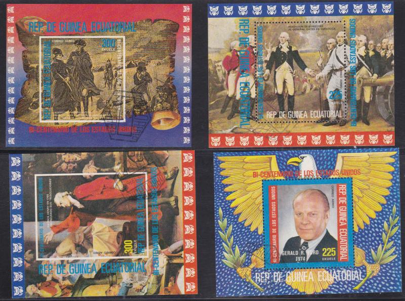 Equatorial Guinea, American Bicentennial, complete set, CTO