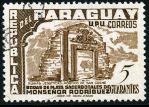 PARAGUAY - SC #495 - Used - 1955 - Item PARA002
