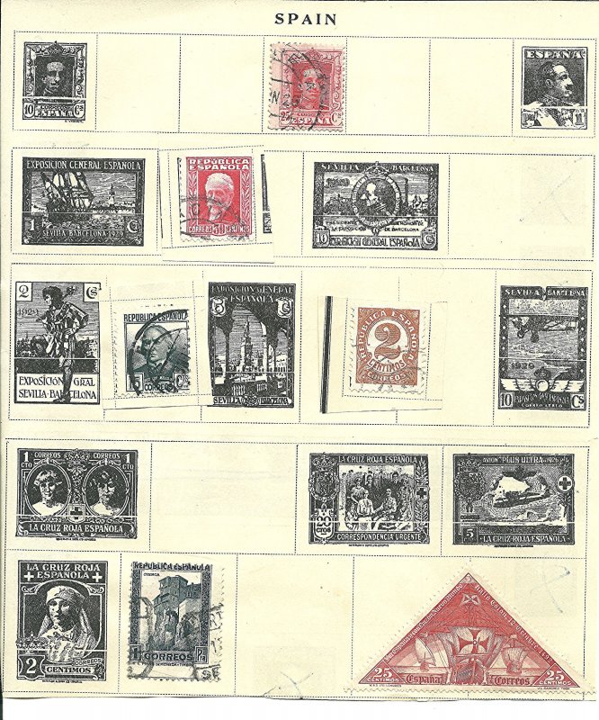 SPAIN/ Stamps On Paper/ See Pictures/ USED
