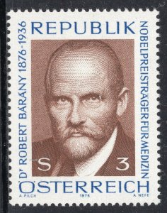 1509 - Austria 1976 - Nobel Prize Winner Dr. Robert Barany - MNH Set