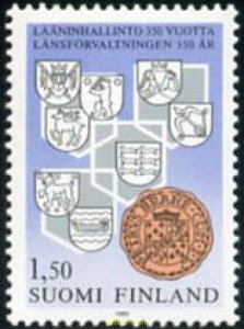 103162 MNH FINLANDIA 1985 350 ANIVERSARIO DE LA ADMINISTRACION PROVINCIAL
